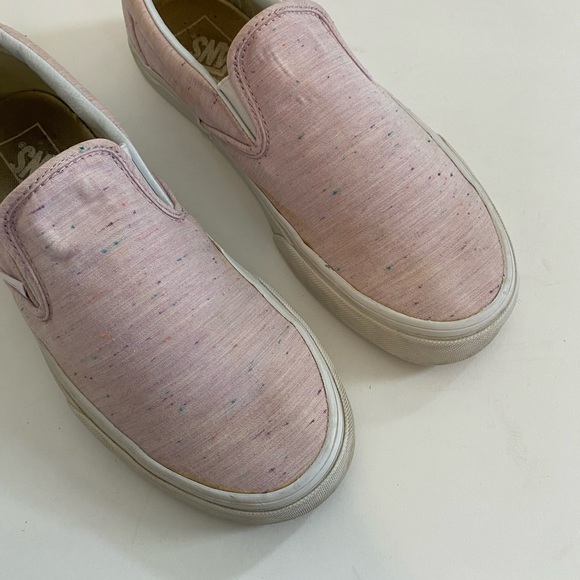 Vans Classic Slip On Speckle Jersey Pink Sneakers - Picture 8 of 9